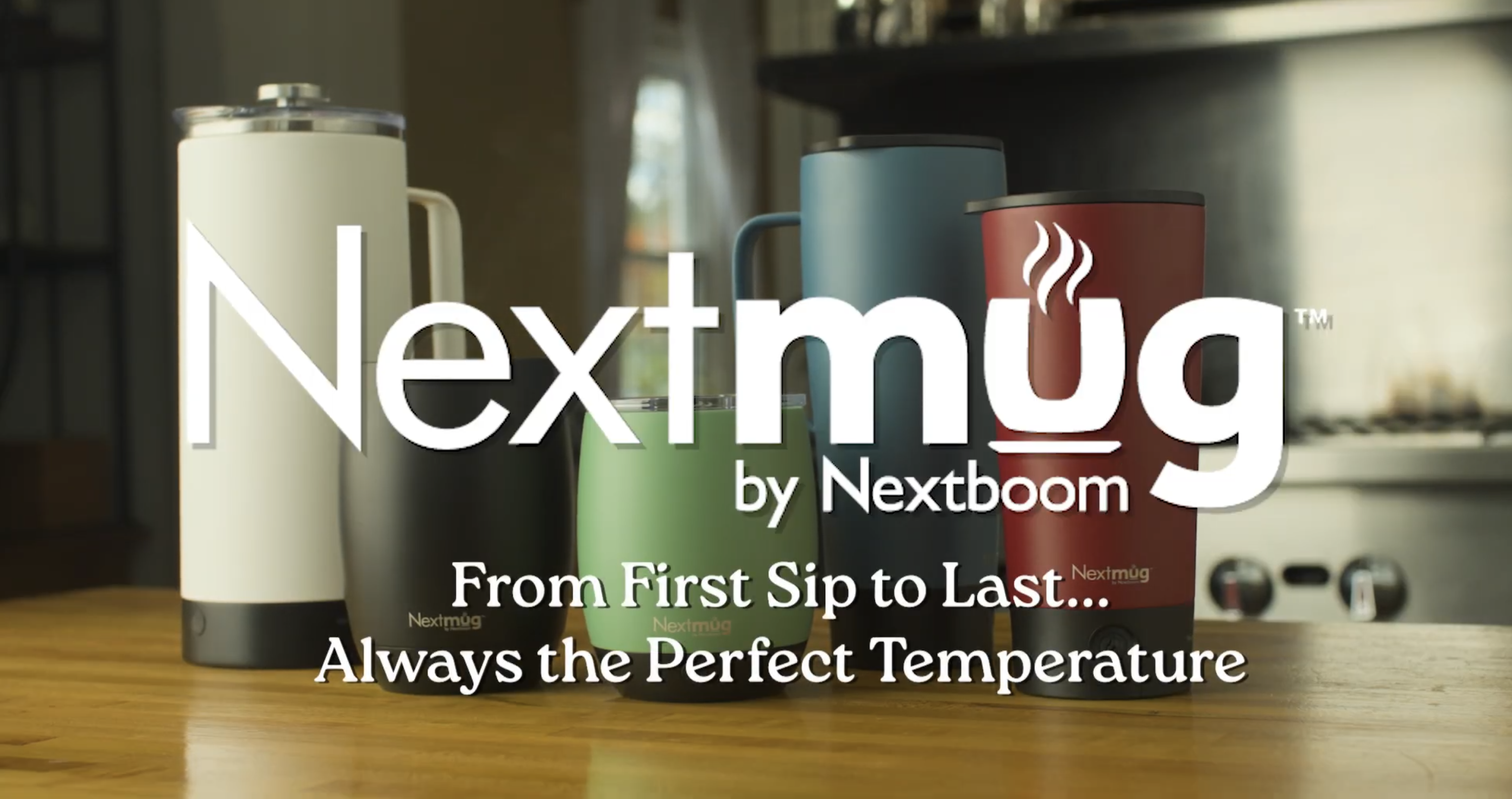 Nextmug - Temperature-Controlled, Self-Heating Coffee Mug (Slate